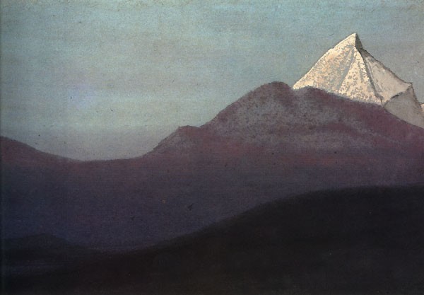 Himalayas. Pink peak. by Nicholas Roerich