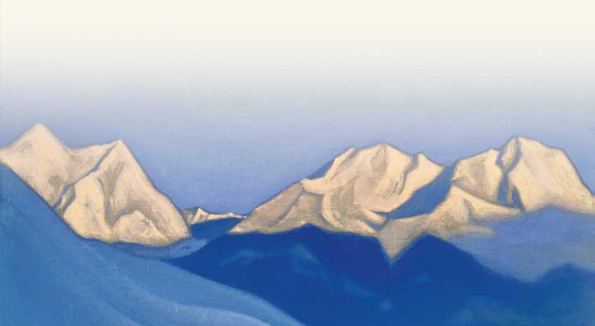 Himalayas. Pink peaks. by Nicholas Roerich