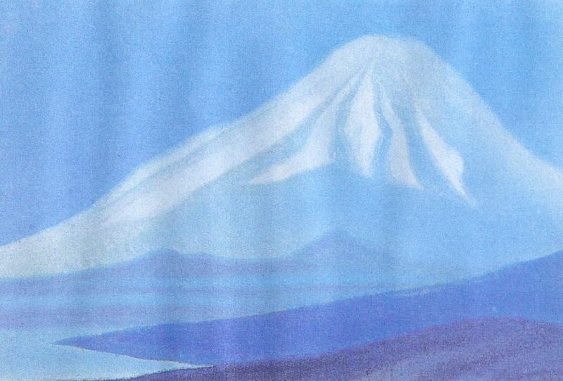 Himalayas. Snowy peak at dawn. by Nicholas Roerich