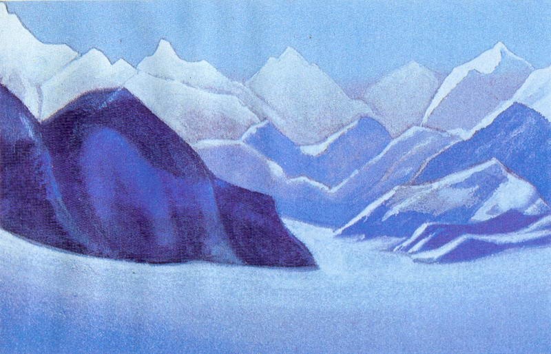 Himalayas. Snowy peaks. by Nicholas Roerich