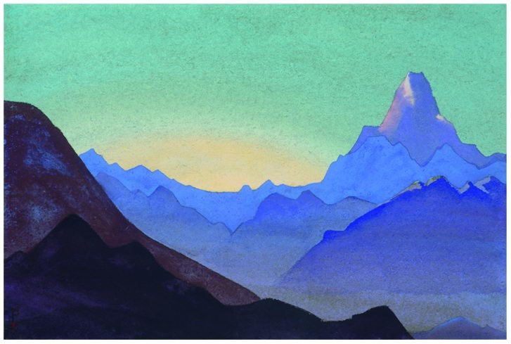 Himalayas. Sunrise. by Nicholas Roerich