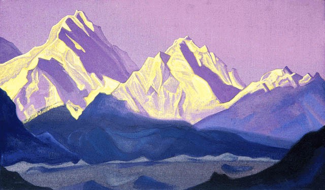 Himalayas. Sunset. by Nicholas Roerich