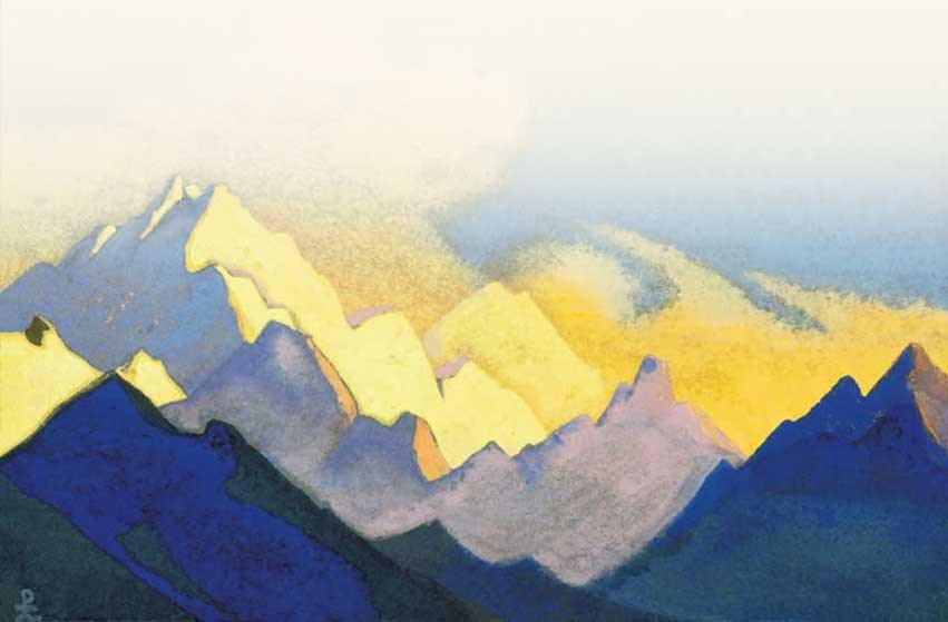 Himalayas. Varicoloured snows. by Nicholas Roerich