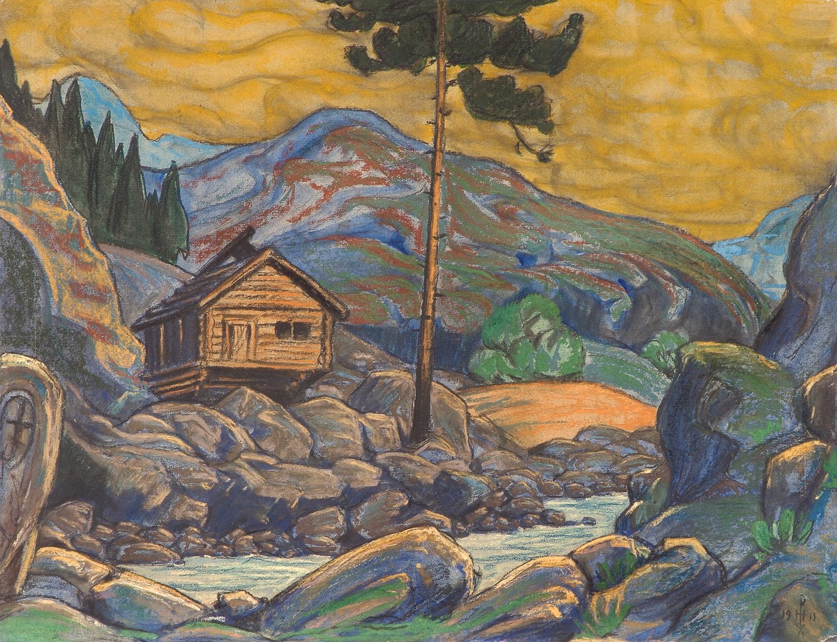 Hut in the mountains by Nicholas Roerich
