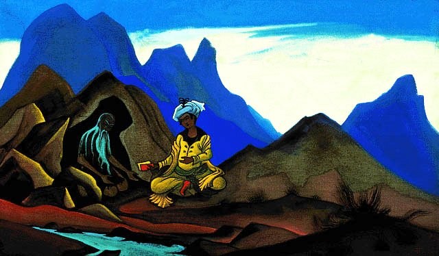 Iskander and hermit by Nicholas Roerich