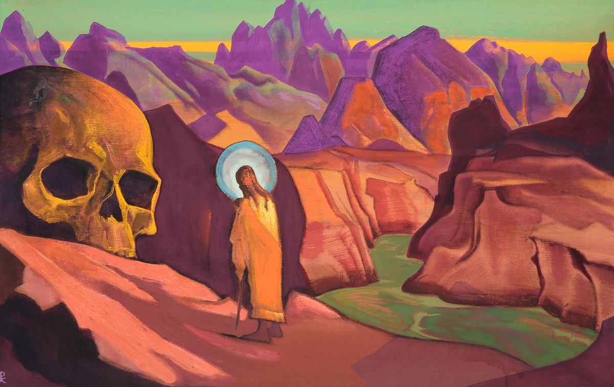 Issa and giant's head by Nicholas Roerich