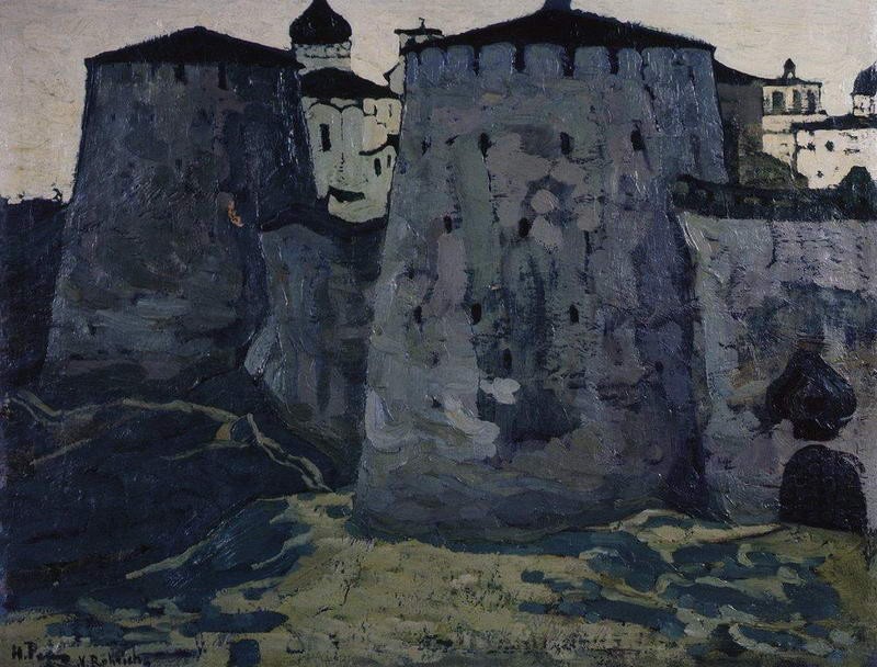 Izborsk. Towers. by Nicholas Roerich