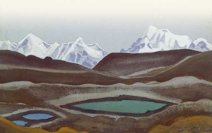 Kangchenjunga. Mountain lakes. by Nicholas Roerich