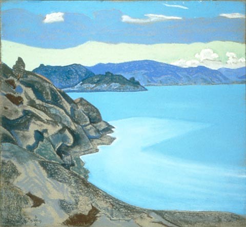 Karelian landscape. Hyumpola lake. by Nicholas Roerich