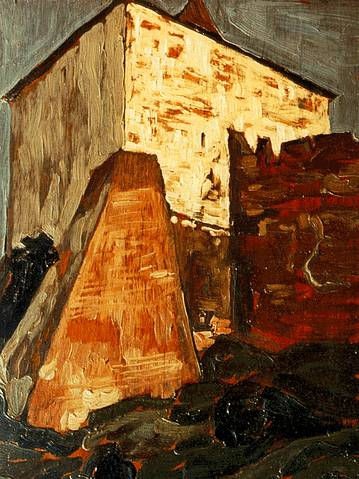 Kremlin tower in Novgorod by Nicholas Roerich
