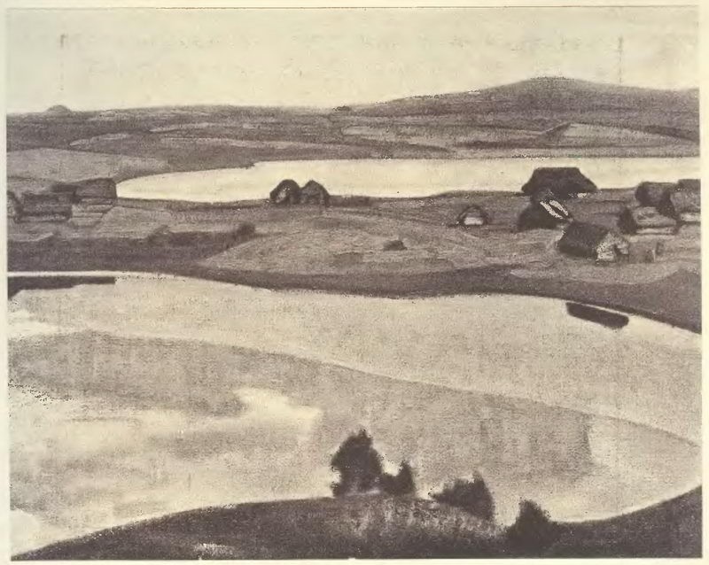 Lake village by Nicholas Roerich