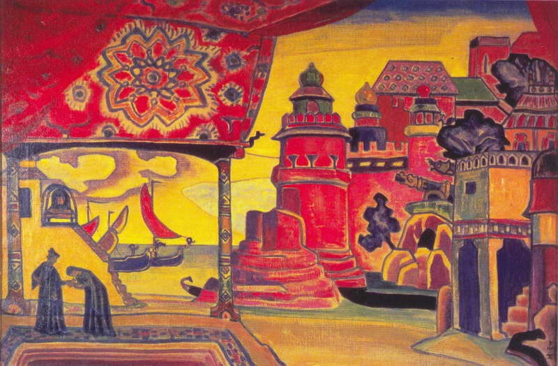 Ledenets town by Nicholas Roerich