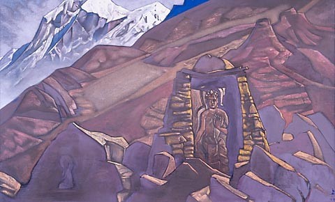 Maitreya on the way by Nicholas Roerich