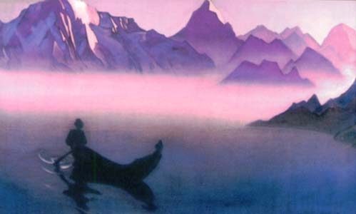 Messenger from Himalayas (Going home) by Nicholas Roerich