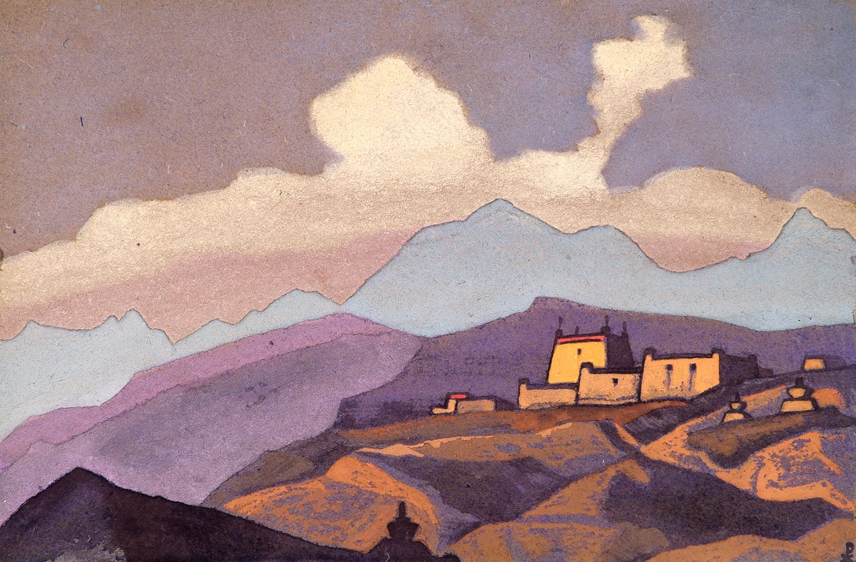 Monastery. Tsang, Tibet. by Nicholas Roerich