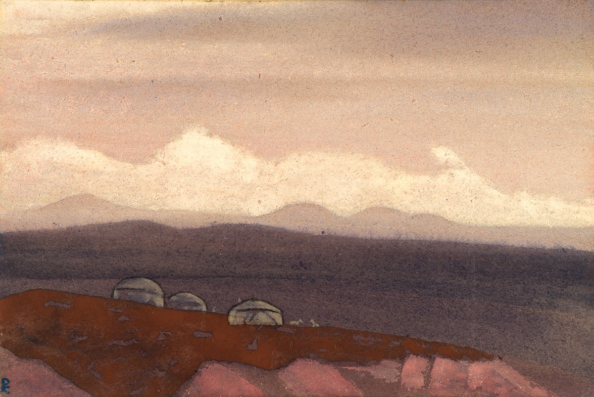 Mongolian yurtas by Nicholas Roerich