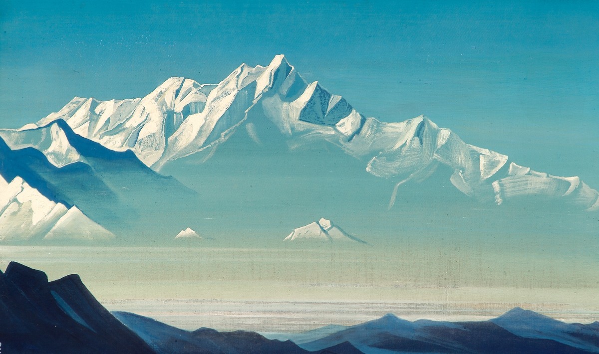 Mount of five treasures (Two worlds) by Nicholas Roerich