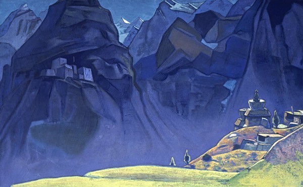 Mountain Eagles (Tibetan stupa) by Nicholas Roerich