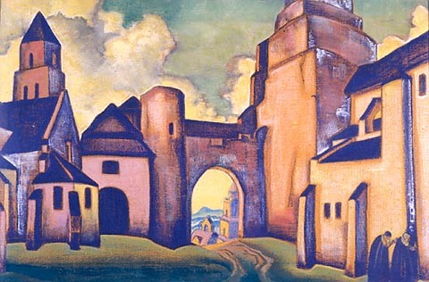 Mystery of walls by Nicholas Roerich