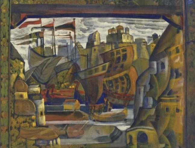 Novgorod bargaining by Nicholas Roerich