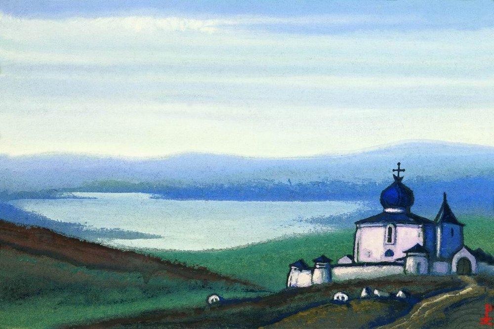 Novgorod cemetery (Northern Rus) by Nicholas Roerich