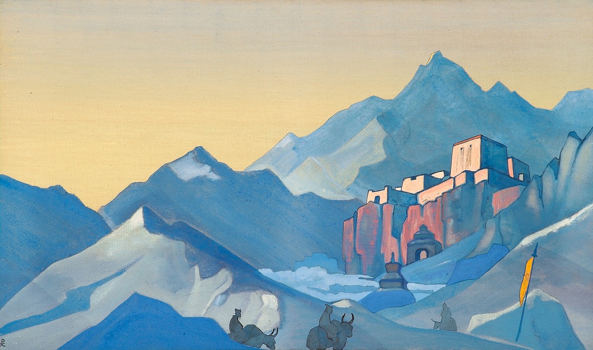 Path to Kailas. Monastery. by Nicholas Roerich