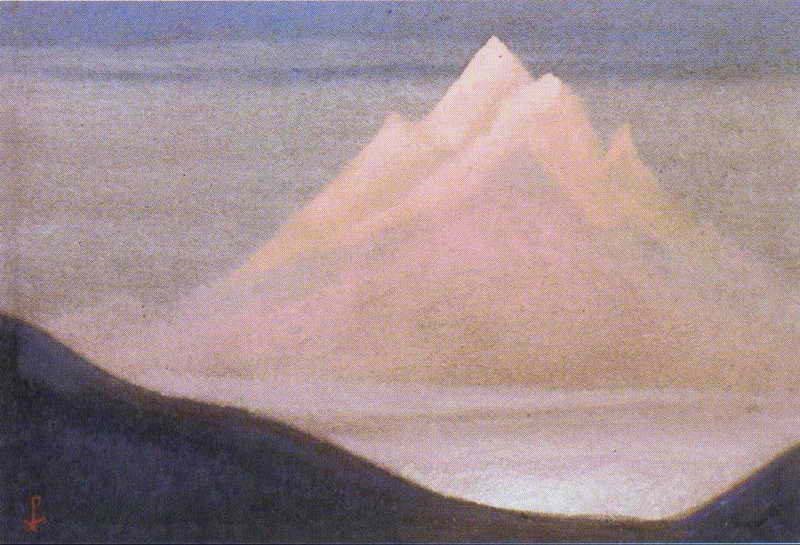 Pink glacier as flower by Nicholas Roerich