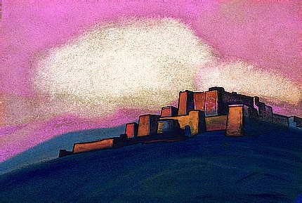 Pink sky by Nicholas Roerich