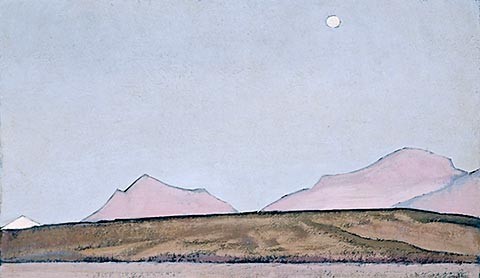 Place of Mahatma's camp. District Kuku-Nor. by Nicholas Roerich