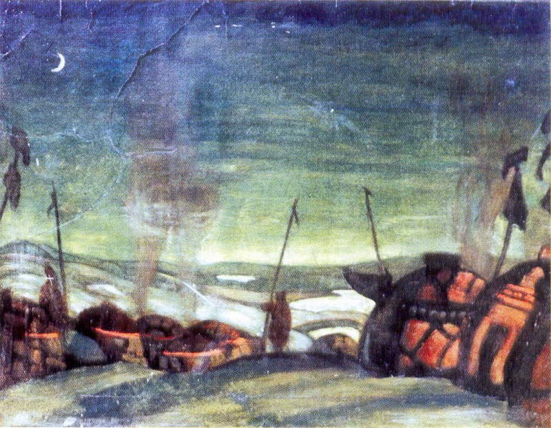 Polovtsian camp by Nicholas Roerich