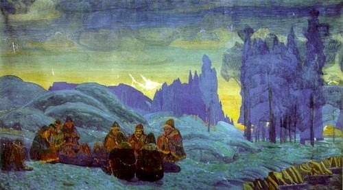 Pomeranians. Evening. by Nicholas Roerich