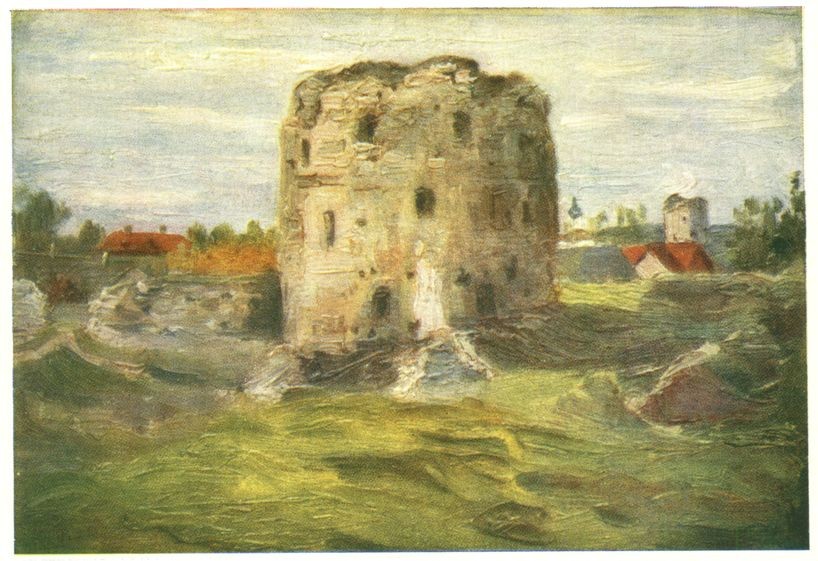 Pskov towers by Nicholas Roerich