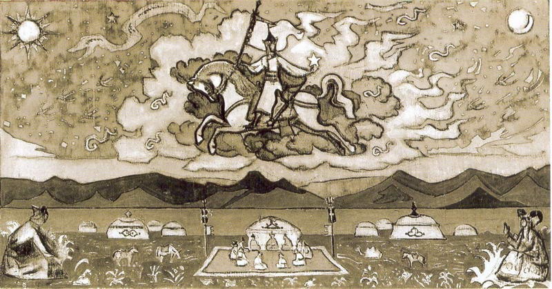Red horseman by Nicholas Roerich