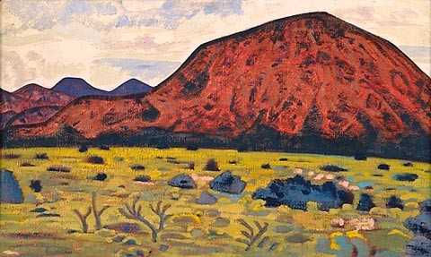 Red mountain. Santa Fe. by Nicholas Roerich