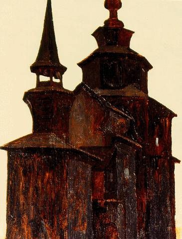 Rostov Veliky. Church on Ishna by Nicholas Roerich