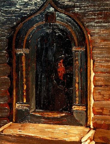 Rostov Veliky. Door of the church on Ishna. by Nicholas Roerich
