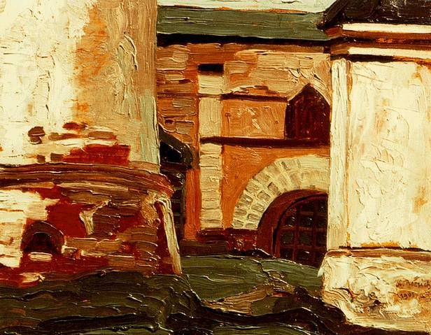 Rostov Veliky. Yard in the Kremlin. by Nicholas Roerich