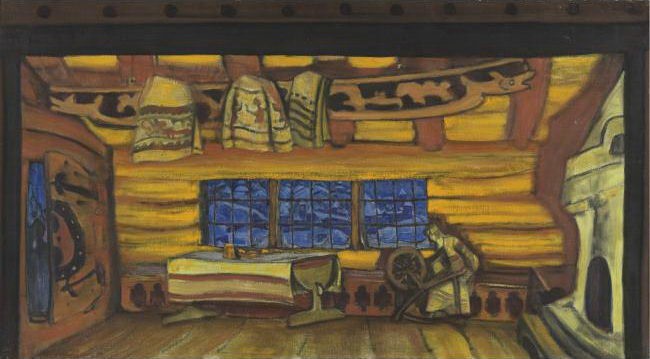 Russian hut by Nicholas Roerich