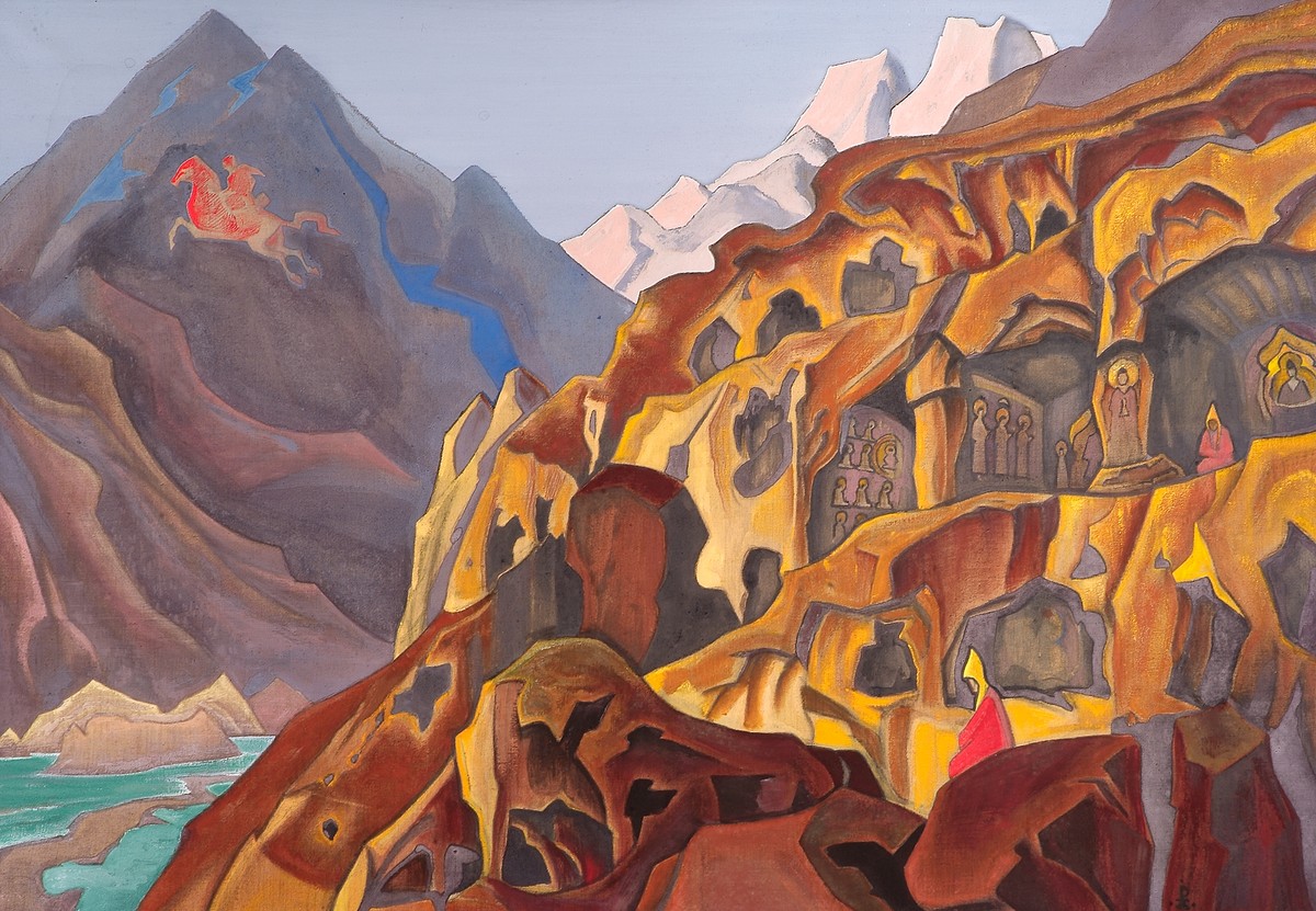 Sacred caves by Nicholas Roerich