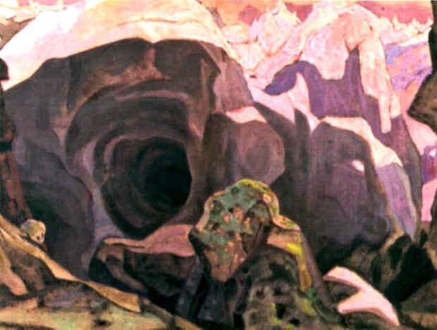 Scene design for "Peer Gynt" by Nicholas Roerich