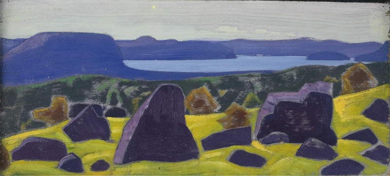 Sketch for Ladoga series by Nicholas Roerich