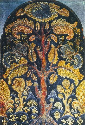 Sketch of mosaic to the monument to Kuinji by Nicholas Roerich