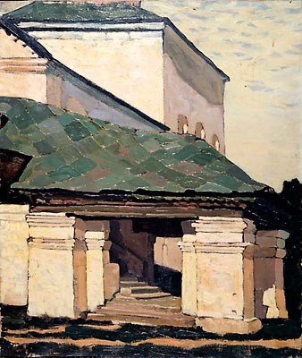 Smolensk. The porch of the convent. by Nicholas Roerich