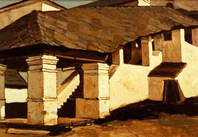 Smolensk. The porch of the convent. by Nicholas Roerich