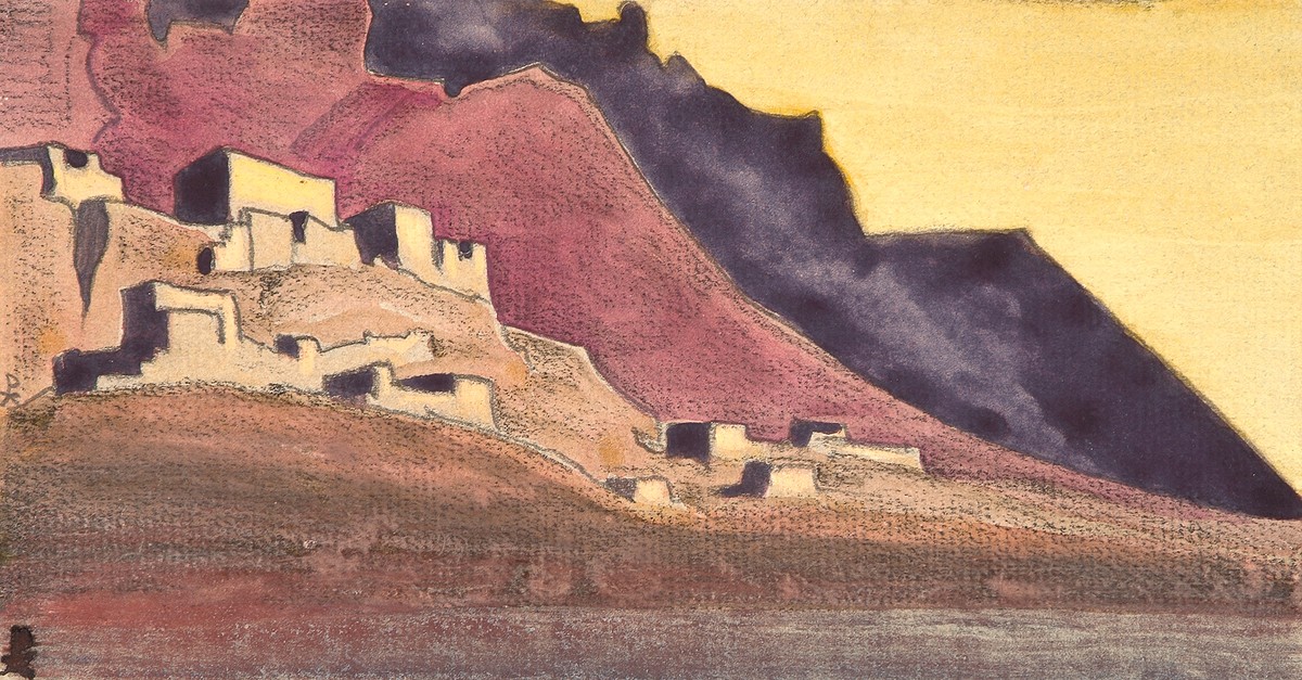 Strongholds of Tibet (study) by Nicholas Roerich