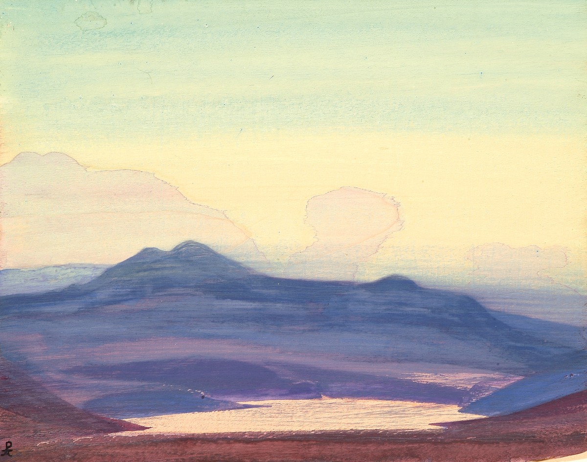 Study of mountains by Nicholas Roerich
