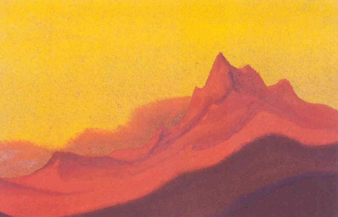 Study of mountains by Nicholas Roerich