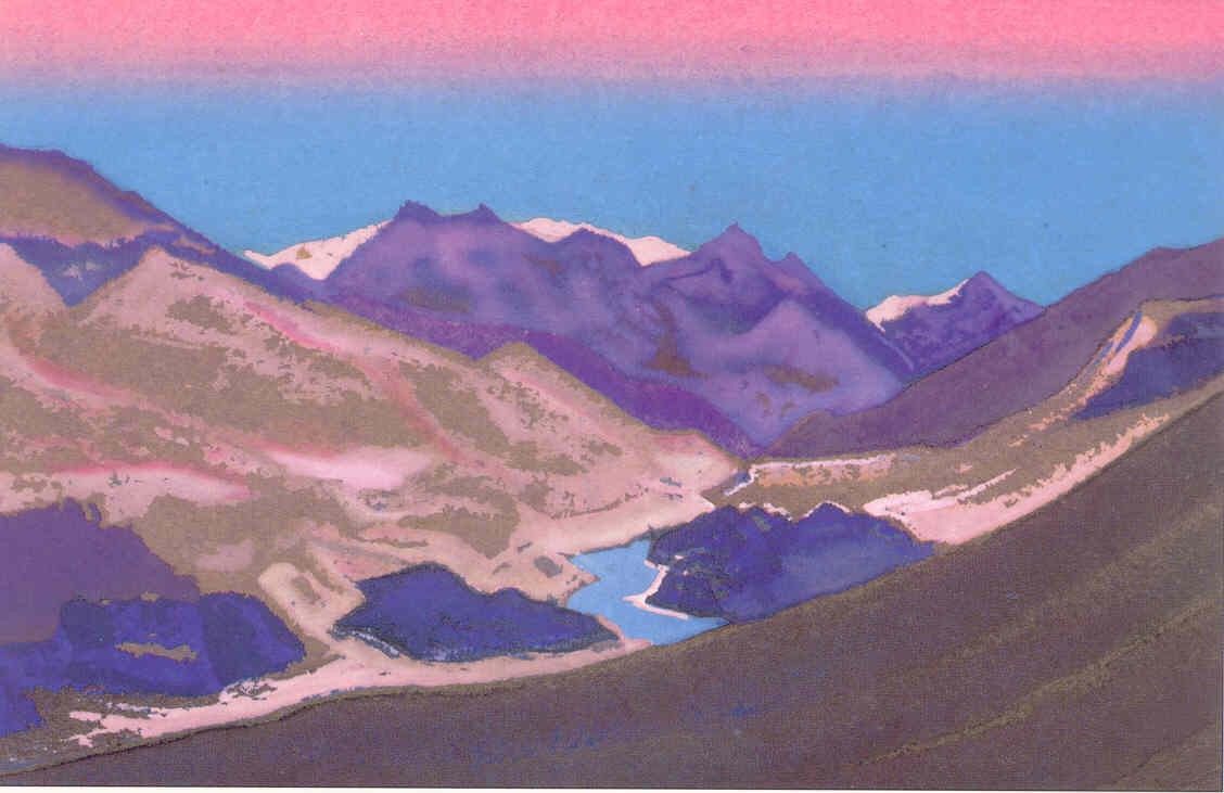 Study of mountains by Nicholas Roerich