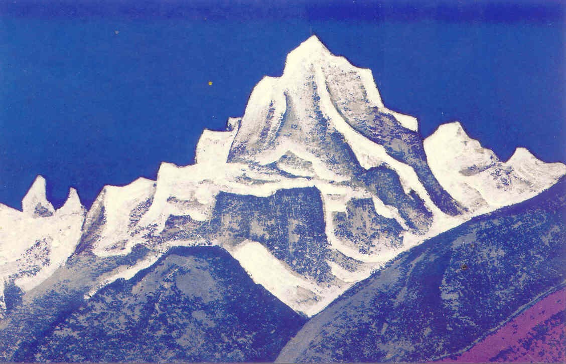 Study of mountains by Nicholas Roerich