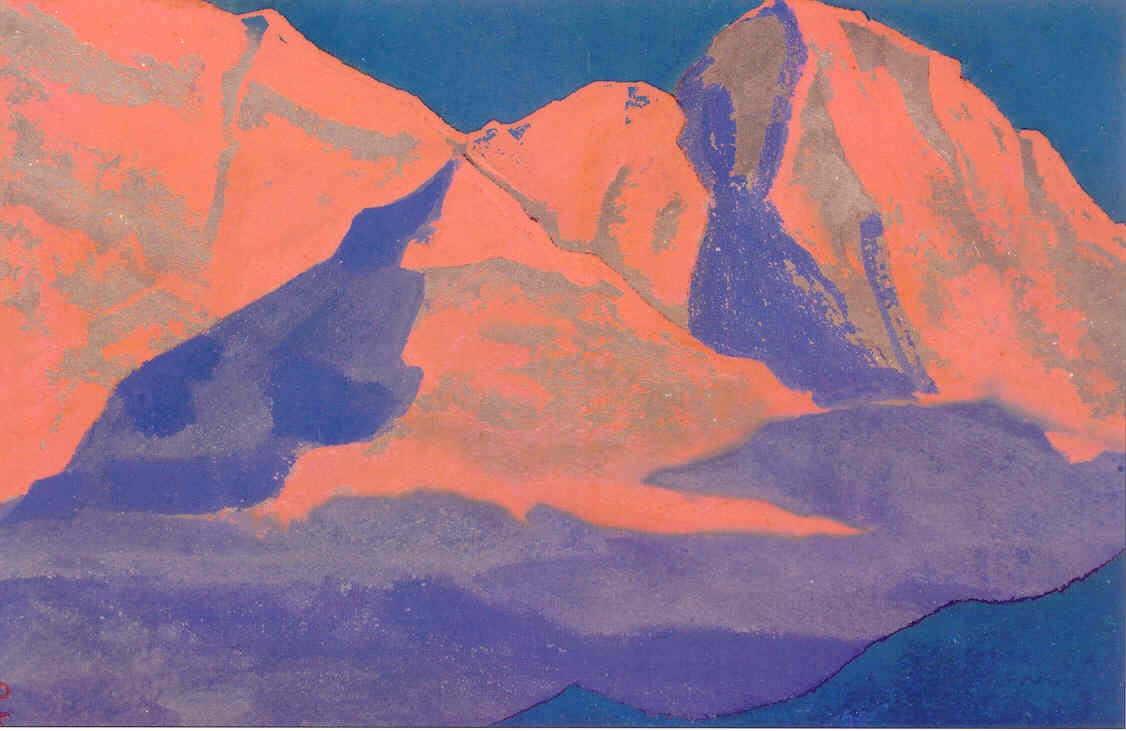 Study of mountains by Nicholas Roerich